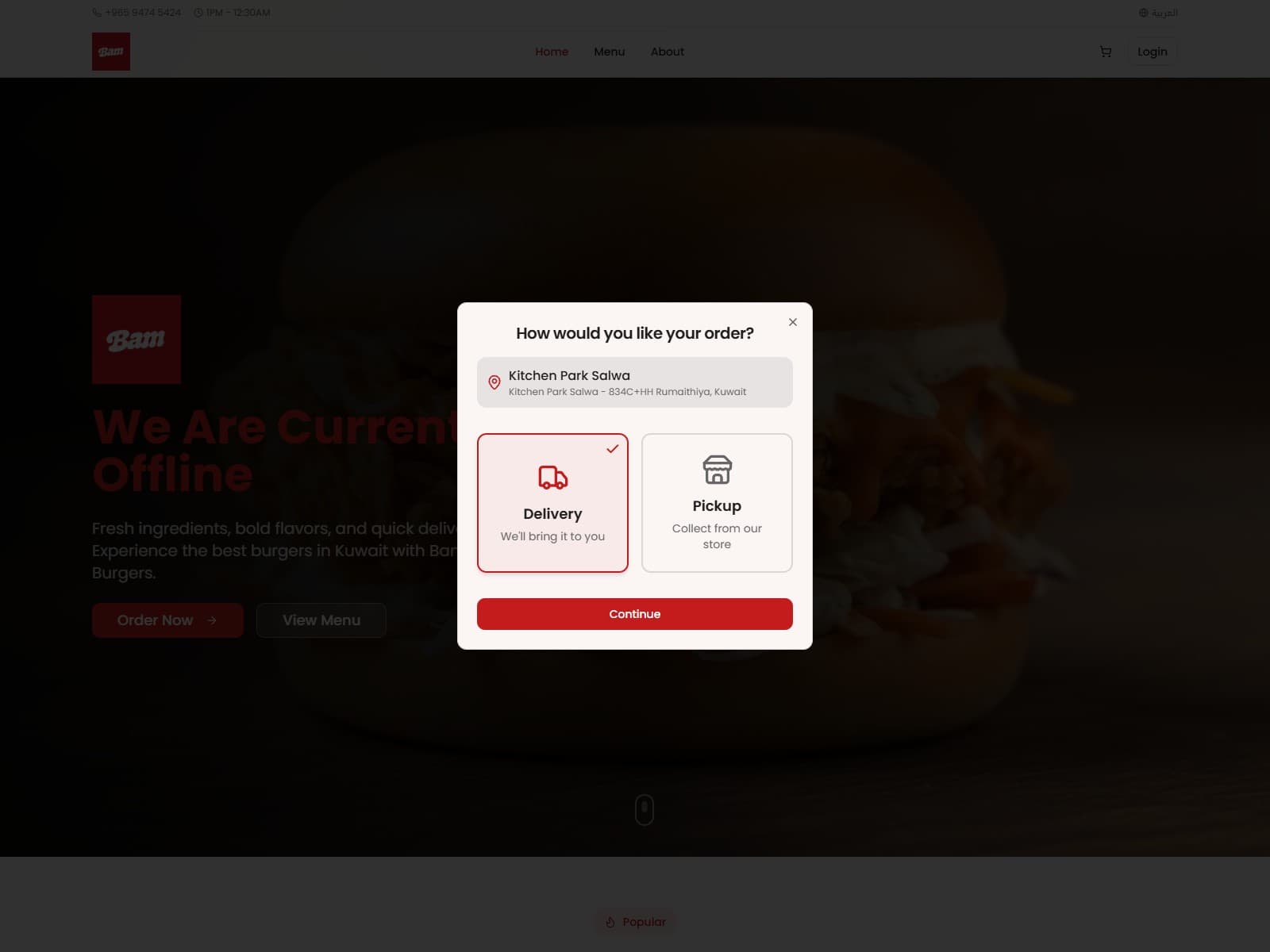 Eatbam — ordering platform