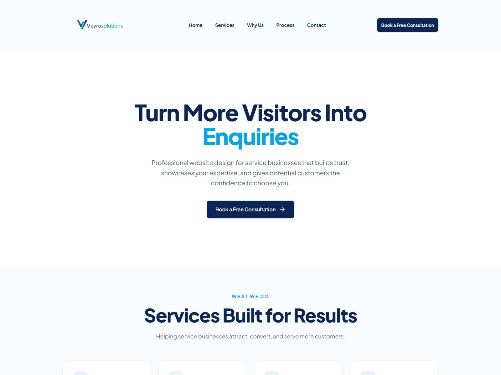 Veyro Solutions — landing page